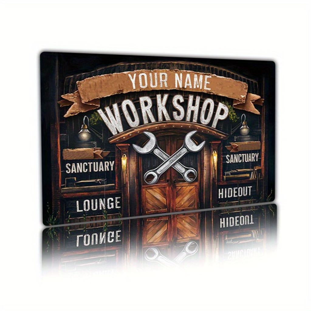 Vintage Custom Garage Metal Sign 8x12 Inch Aluminum Plaque Rustic Decor Man Cave