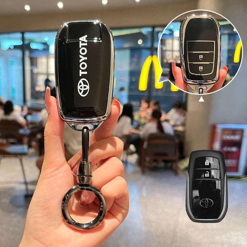 Fashion TPU Car Key Case Full Cover for Toyota CHR Hilux Fortuner Land Cruiser 200 Camry Corolla Crown RAV4 Highland Accessories