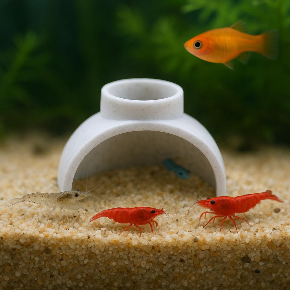 3D-Druck Fisch Garnelen Versteckhöhlen Dekorativ Betta Garnelen Tunnel Fischlaichnest Aquascaping