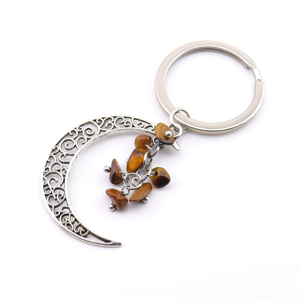 Moon Gravel Grape Crystal Keychain Keyring K54