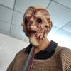 Třístranná maska ducha Halloween Horor Vrah Démon Cosplay Maska Strašidelný dům Žertovné rekvizity Krvácející Stehy Hlava Ducha