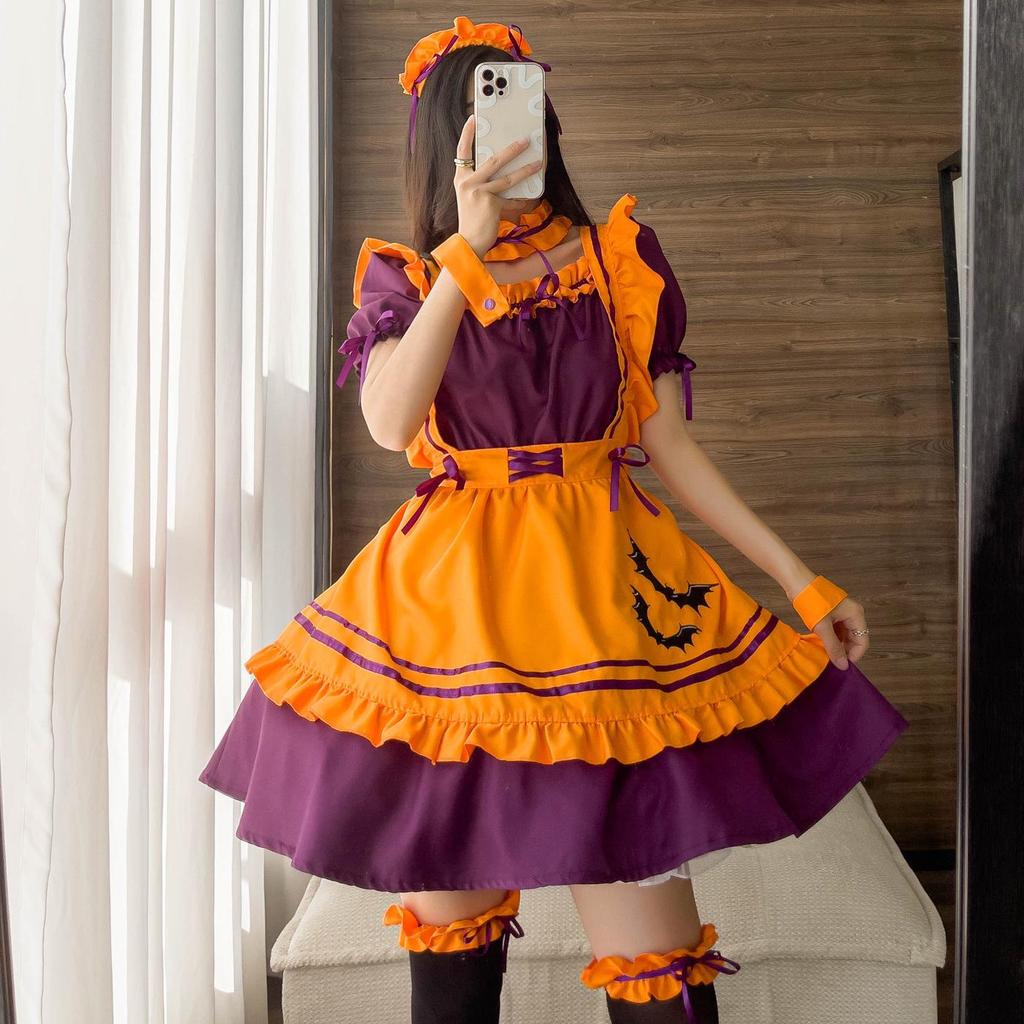 Halloween Besticktes Dienstmädchen Cosplay Kostüm - Anime Bühnenoutfit