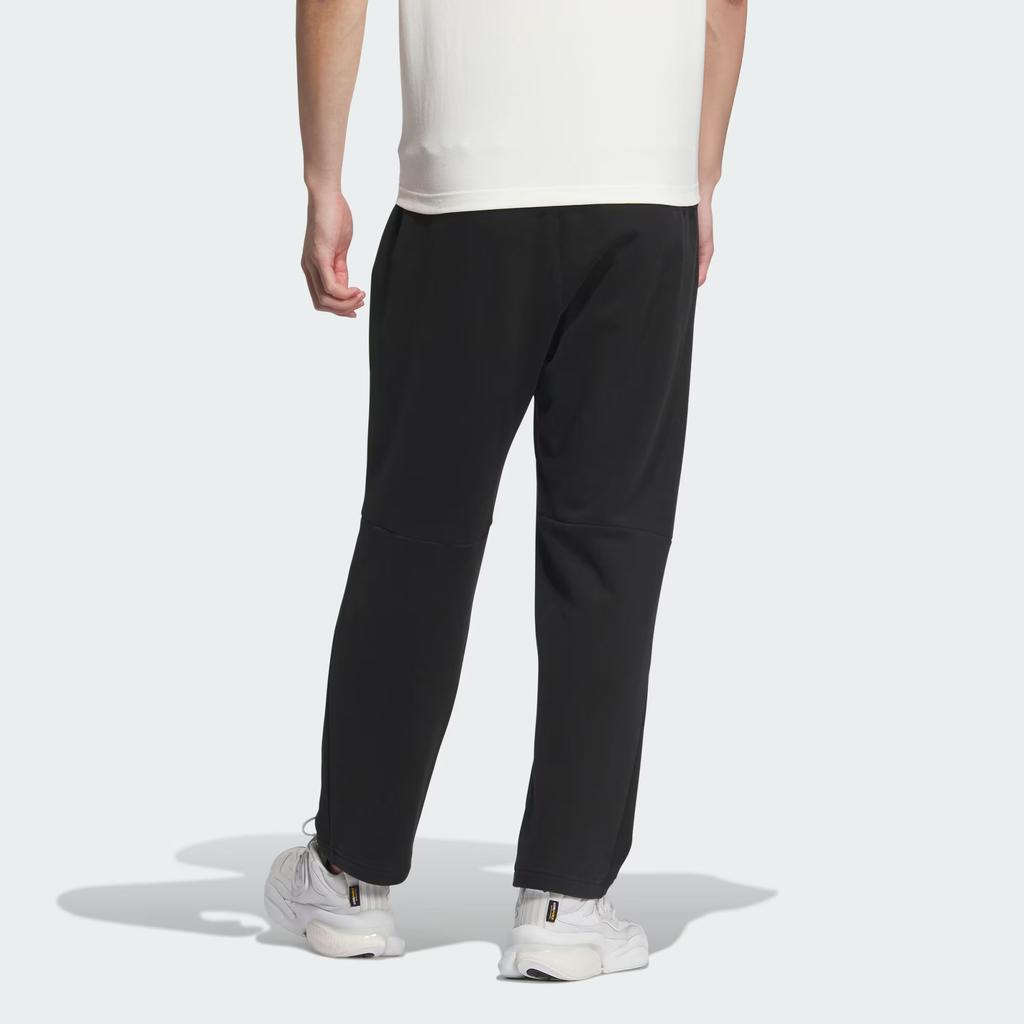 Adidas Wuji Heavy French Terry Pants Solid Logo Loose Knit Sports Pants Men Pants Black JE6661