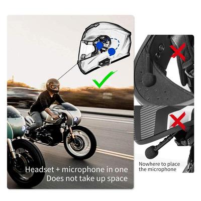 Motorcycle Blue-tooth Headset Helmets Blue-tooth Intercom Earphone With Noise-Cancellation Support Waterproof Interphone