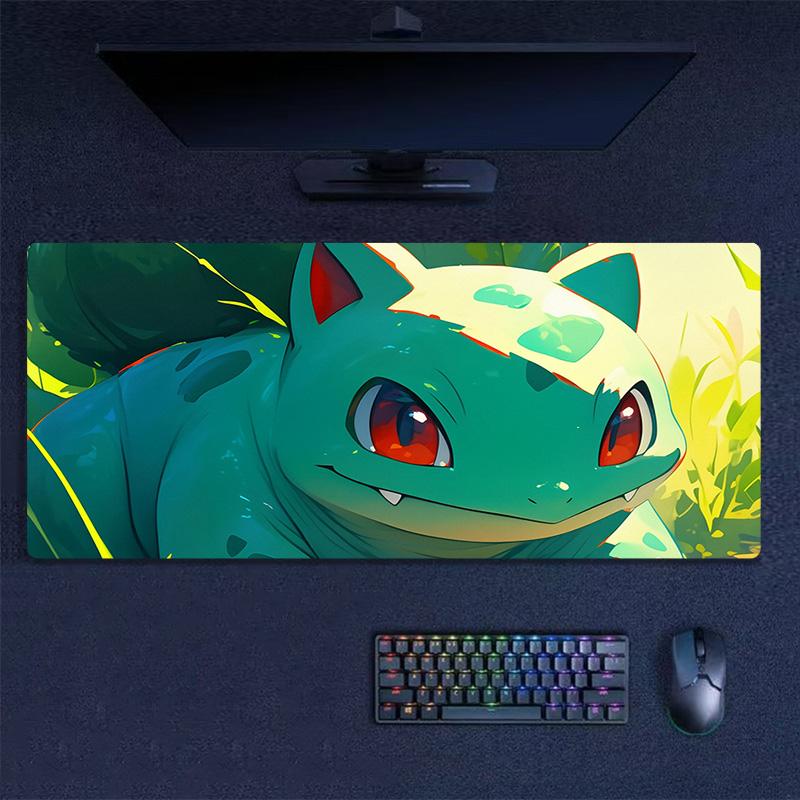 Piplup and Bulbasaur Print Cushion Non-slip Laptop Tablet Big Mousepad XXL Mat Mini PC Playmat With Lock edge