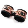 Liebe Seele Cosplay SM Goods Restraints 5 Piece Set Rose Gold Genuine Leather Handcuffs Foot Shackles Thigh Shackles Queen Couple (Thigh Shackles M)