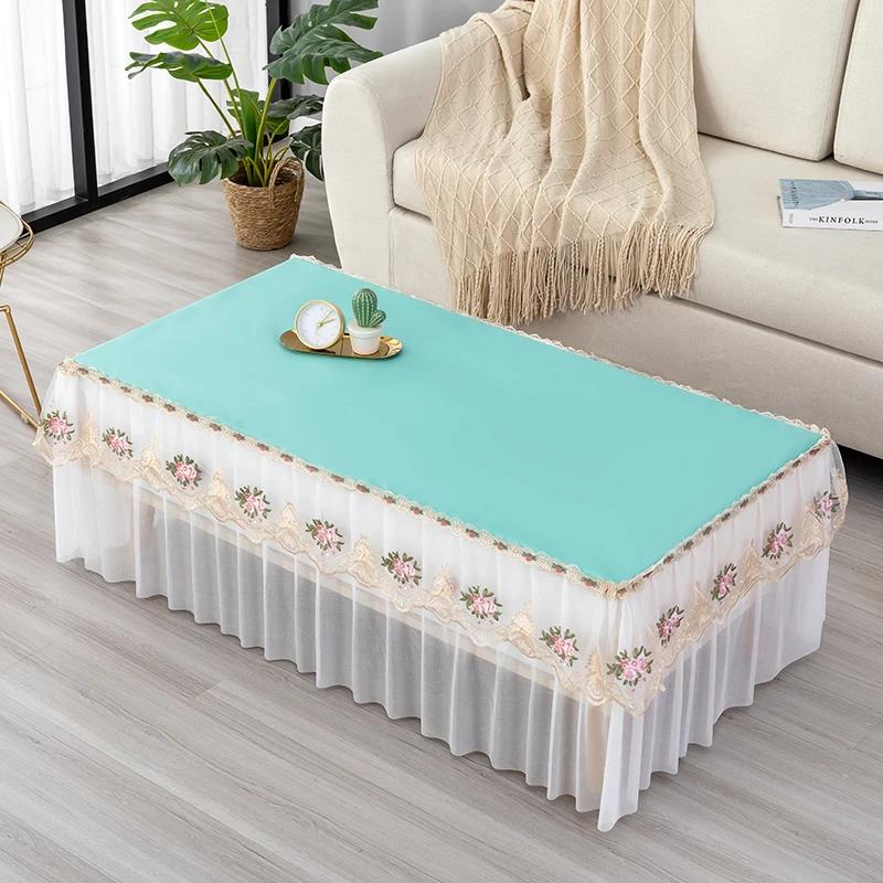 Waterproof Oil Resistant Rectangular Table Cloth Dust Proof Anti Slip Thickened Coffee Table Cover Home Decoration Tablecloth