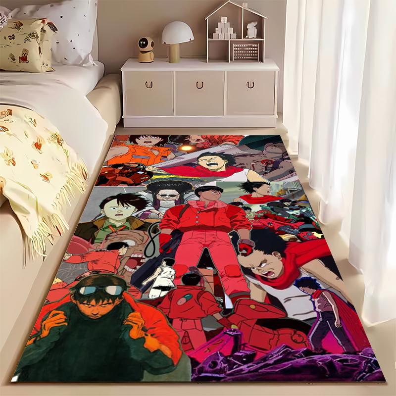 Area Rug, Akira Anime Kaneda Tetsuo Characters Collage Poster, Living Room Decor, Non-Slip Mat