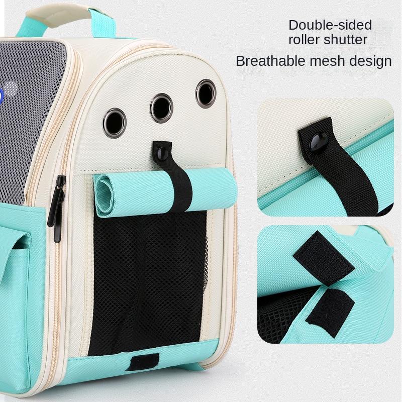 Cat Bag Portable Pet Large Capacity Cat Carrier Backpack Adjustable Strap Pet Carrying Bag Foldable Cat Backpack Outdoor Travel