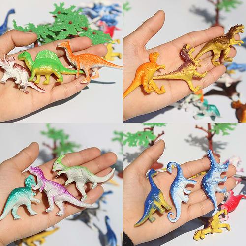 AAGWW Dinosaur Model Toys, Simulation Animals, Tyrannosaurus Rex, Pterosaur Mini Models, 39-Piece Plastic Simulation Dinosaur Toy (1 Pack - 39 Pieces)