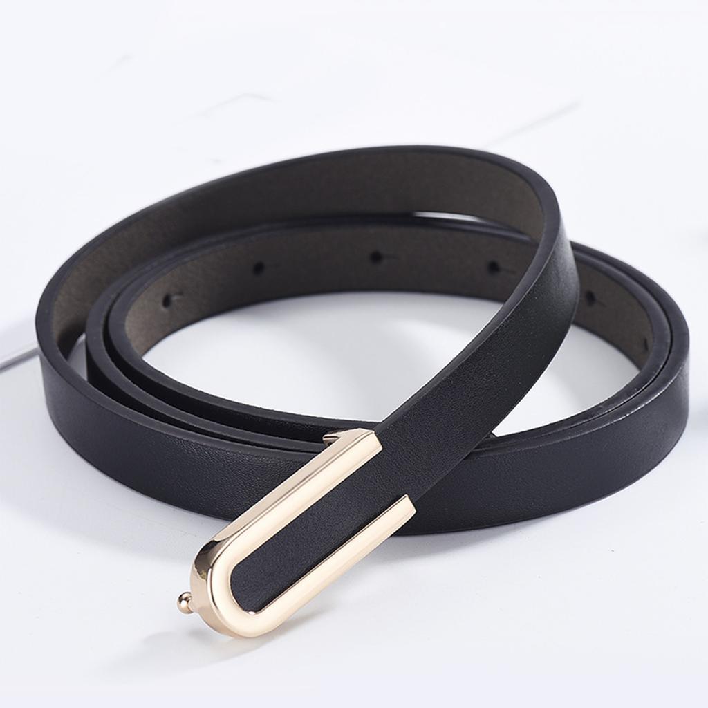 Elegant U Shaped Alloy Buckle Waist Belt Versatile Accessory for Trendy Women's Wardrobe