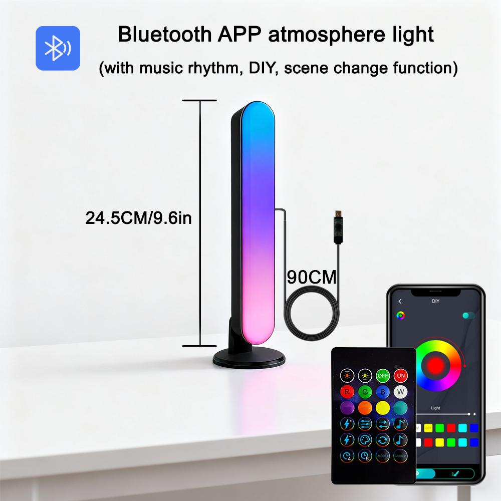 RGB USBLED Light Bar  Color Changing TV Backlight Remote Symphony Atmosphere Light Strips Music Rhythm Ambient Pickup Lamp Decor