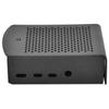 For   4 Model B Black Aluminum Case Box Enclosure with Heatsink Bracket (Black)
