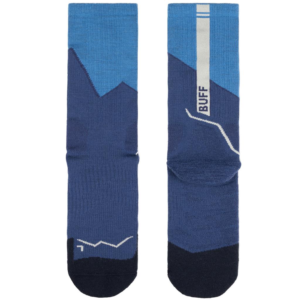 BUFF Merino Midweight Crew Socks, Unisex blue Socks