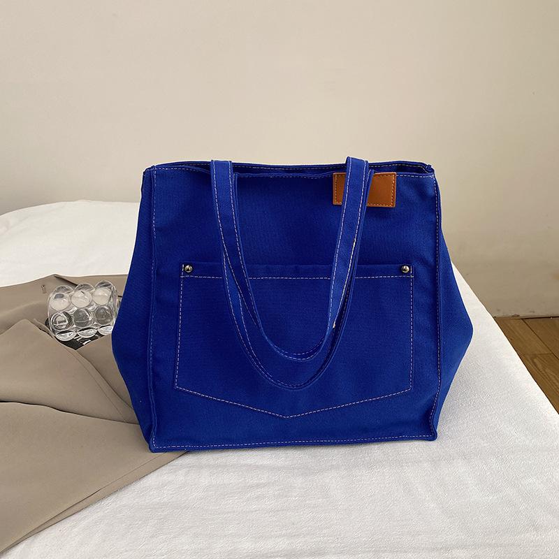 European and American Fashion Canvas Women's Bags Women's Handbags Shoulder Bags Large Capacity Leisure Bags Shoulder Bags Commuter Bags