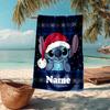 Custom Name Ultra-Soft Beach Towel with Stitch Theme,Ideal for Pool - Camping, Diving - Perfect Travel Essential, Vibrant Beach Towel.