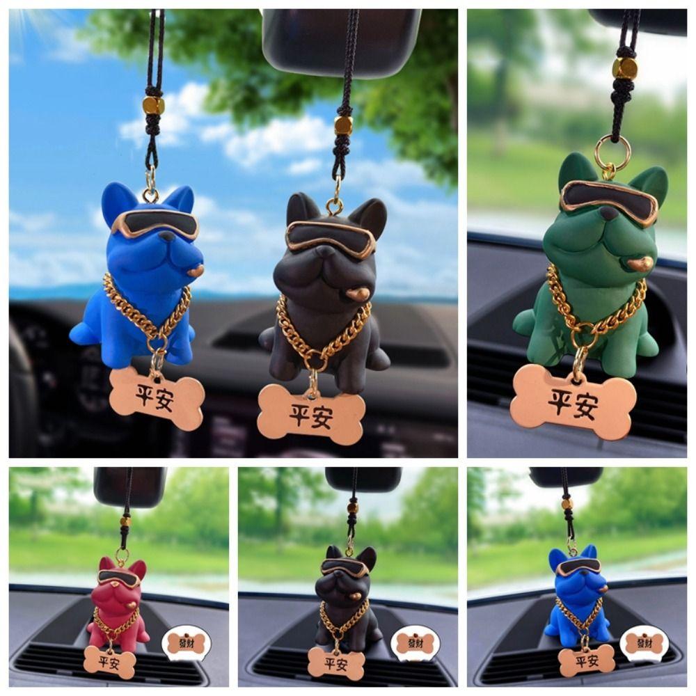 

Cool Expression Dog Rear View Mirror Hanging Rearview Mirror Ornament Decoration Ornaments чорний