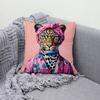 Fashion Colorful Animals Portrait 30X30Cm 45X45Cm Pillow Case Decor Protective Covers Comfortable Soft For Sofa Living Room Home