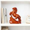 Ebony Wood Carved Horse Ornament Wealth Lucky Zodiac Horse Decor for Home/Office Desk Chinese Feng Shui Craft Gift