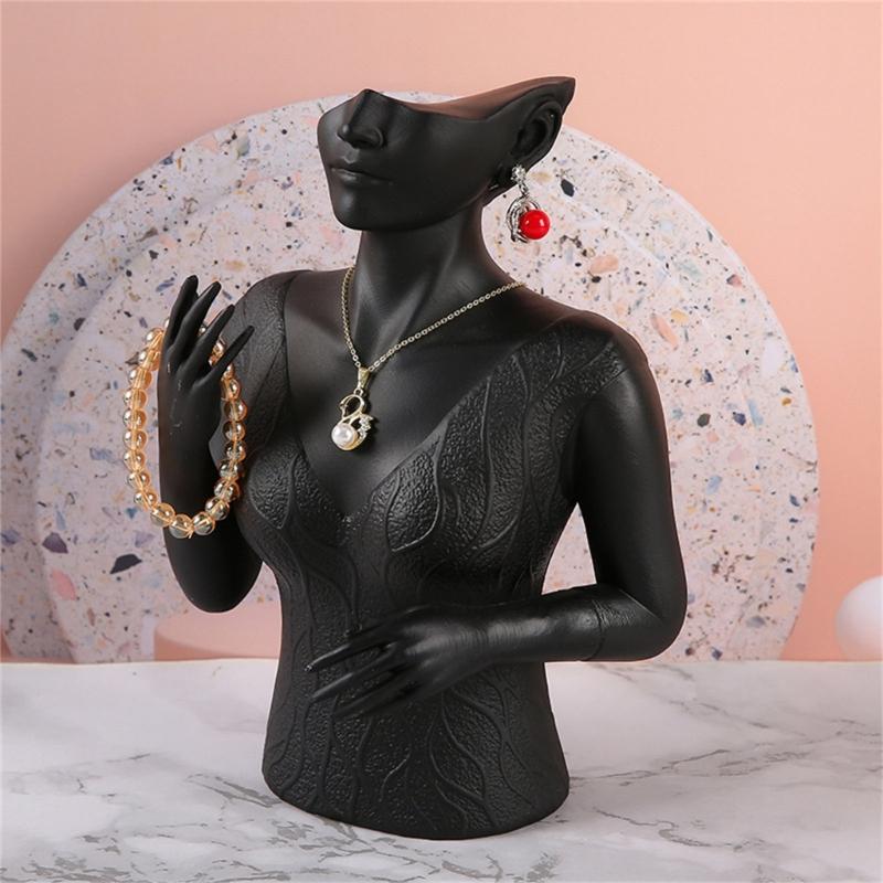 Portable Head Bust Stand Mannequin Decorative Head Mannequin Bust Organizers For Jewelry Display In Retail Settings