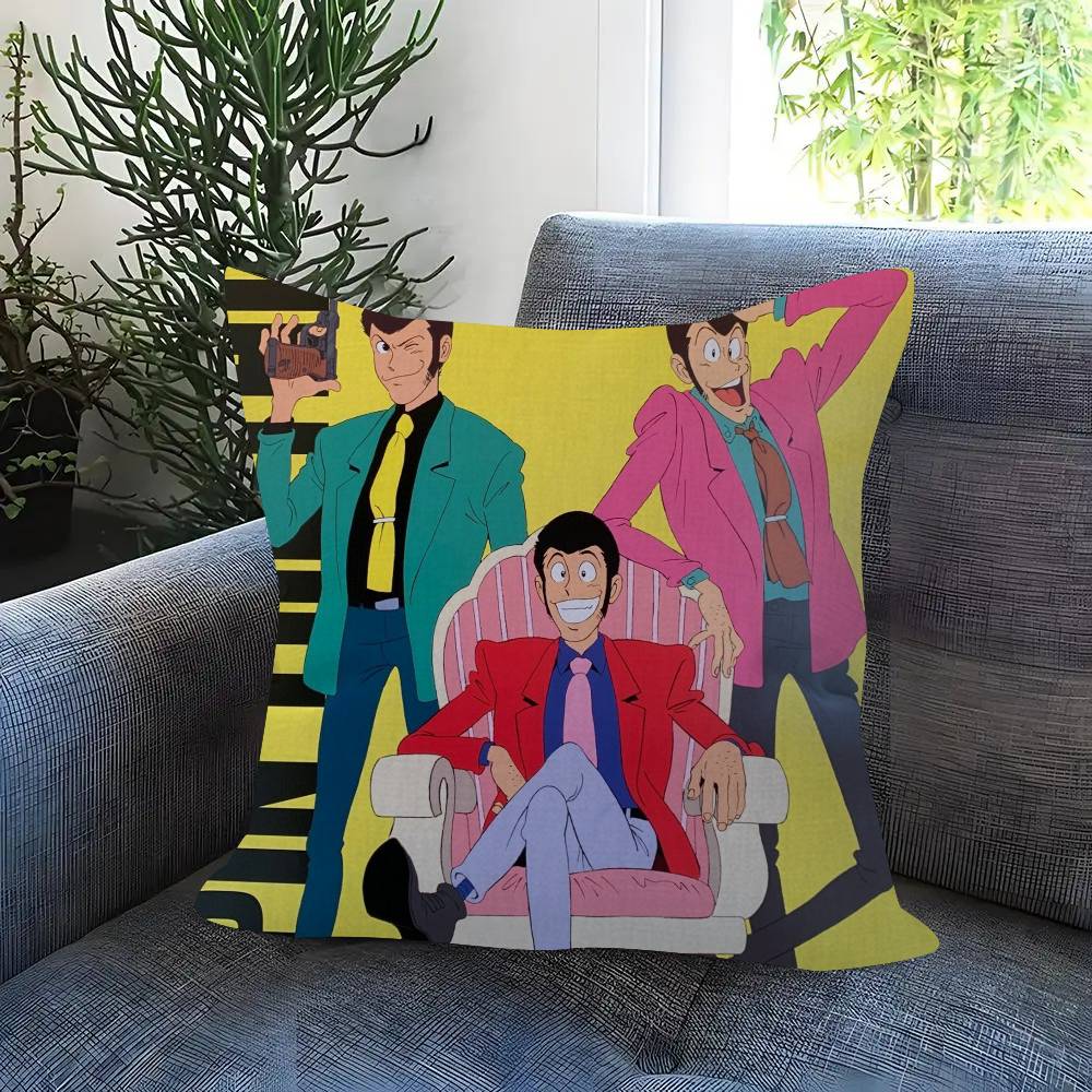 Lupin the Third Anime   Maple Design Cushion Cover Happy Autumn Harvest Decor Holiday Decorati Pillow Cover