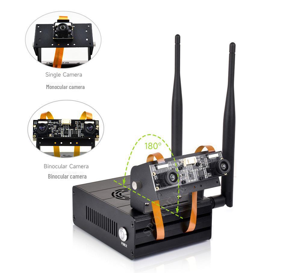 Jetson Orin Mini-Chassis mit Aluminiumlegierungsgehäuse und Kamerahalterung