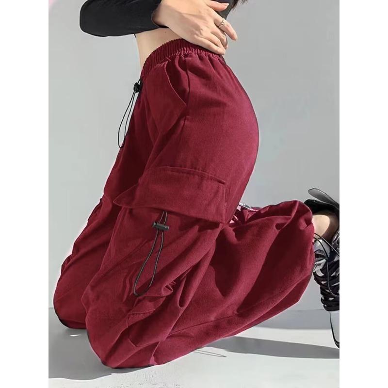 Cargo Pants Women Baggy Trousers 2024 Fall Streetwear Oversized Pants Vintage Casual Elastic Waist Loose Sweatpants Women