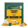 VAHDAM, Turmeric Ginger Infusion Bags (50 Bags) | Caffeine Free, Non-GMO, Gluten Free | Turmeric with Ginger - Savory & Spicy | Direct from Source