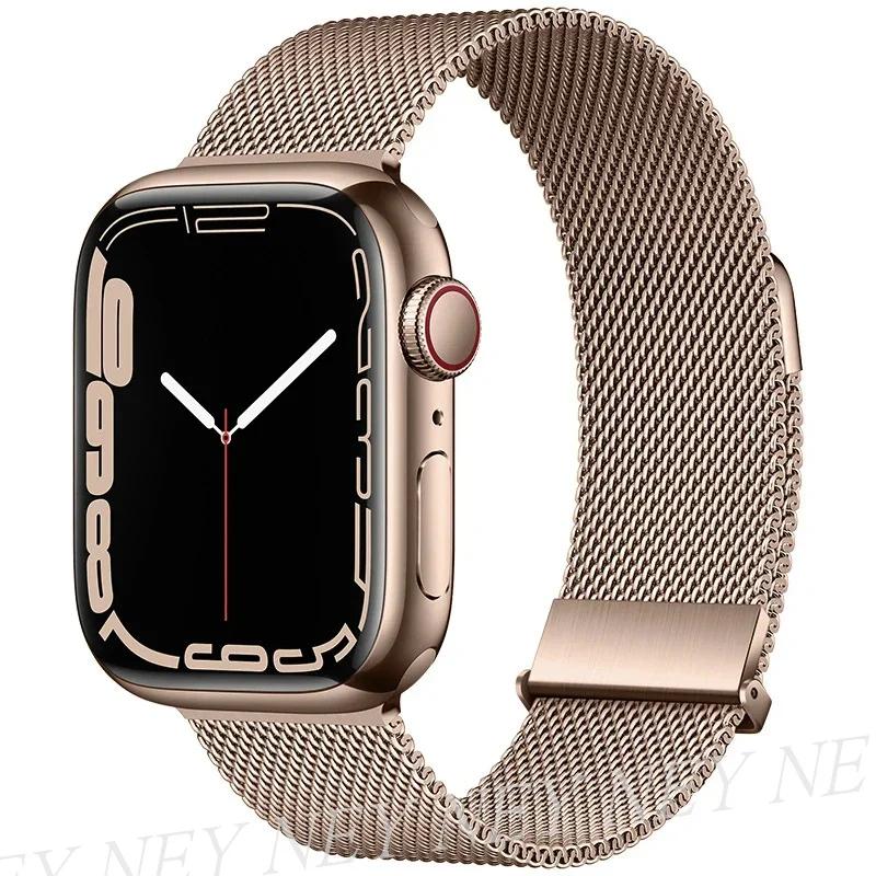 Milanese Loop for apple watch band 44mm 40mm 45mm 41mm 42-38-44 mm strap ultra 2 49mm metal bands iwatch series 9 8 7 6 SE 5 4 3