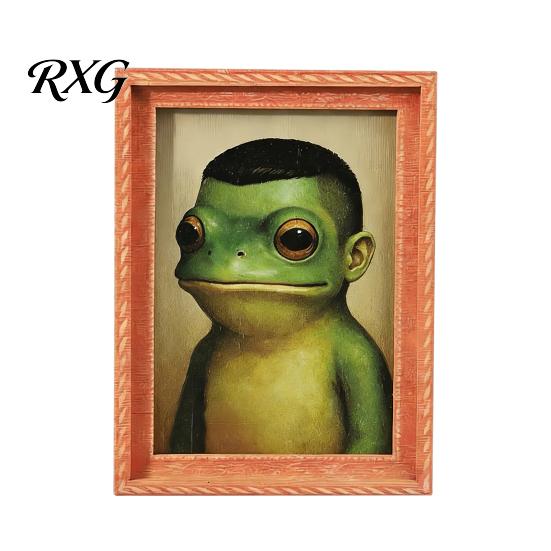 Hair Style Frog Magnet Abstract Refrigerator Magnet, Framed Hairstyle Fridge Animal Frame Home Kitchen Office Decoration Party Favors Magnetic