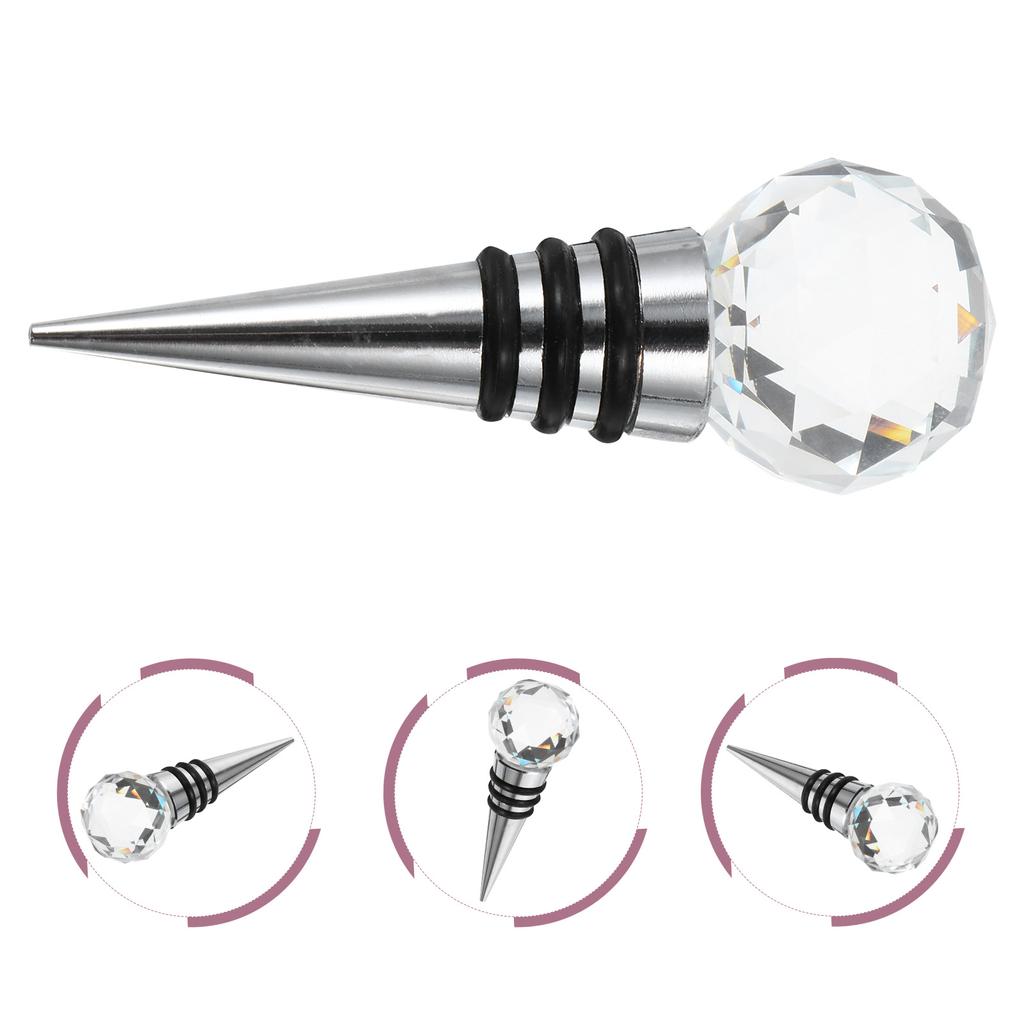 2 Pcs Stopper Plug Supply Sealing Vacuum Sealer Crystal Conical Sealed Creative Alloy