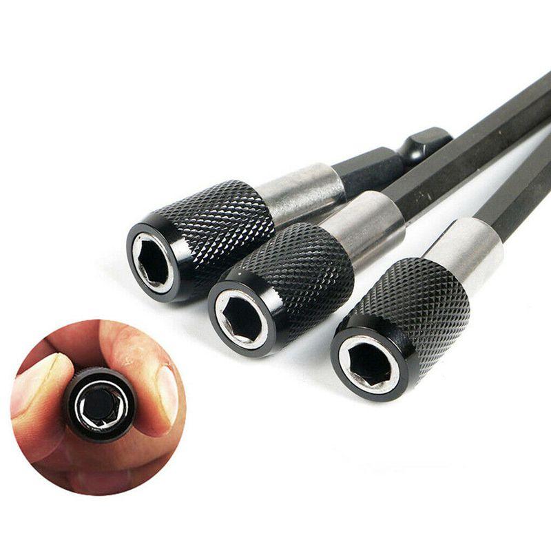 3pcs Set 1/4 Hex Shank Screw Driver Extension Bit Quick Release Holder Tool High Hardness Magnetic Drill Extension For Reliable Use