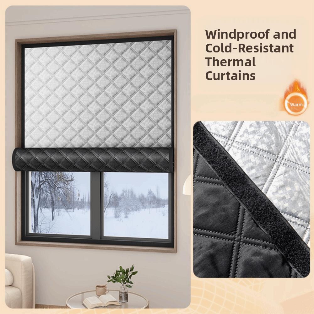 Insulated Window Thermal Screens Cold and Heat Insulation Sealing Curtains Winter Warm Curtains
