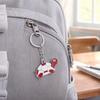 2Pcs Keychain Pendant Metal Chain Design Cartoon Key Ring with Turtle Shape Enamel