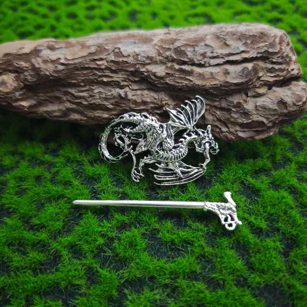 Wikinger Drachen Haarnadel: Damen Retro Nordischer Stil Haarstab und Kopfschmuck-Accessoires