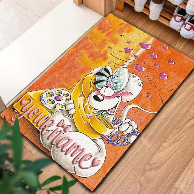 Diddl Custom Name Carpet Rug for Living Room Bedroom Home Sofa Decoration,Kids play Non-slip Floor Mat