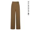 ELLASSAY Women's Autumn/Winter High-Waist Straight-Leg Casual Trousers