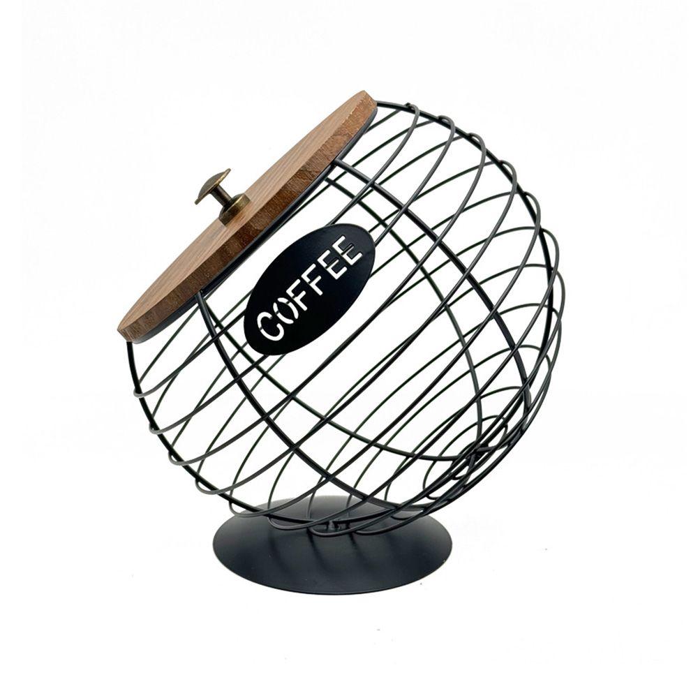 Wire Basket Coffee Pod Holder Multicolor Desktop Organizer Container Coffee Pod Organizer Cafe