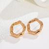 Wind Fashion Stainless Steel Trend Irregular Geometric Earrings Ring 18 Real Gold One Piece Shipped