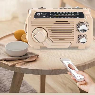 Radio di emergenza a manovella Ricarica solare Portatile Ricevitore radio FM AM SW Altoparlante Bluetooth 5.2 Lettore musicale Supporto TF USB