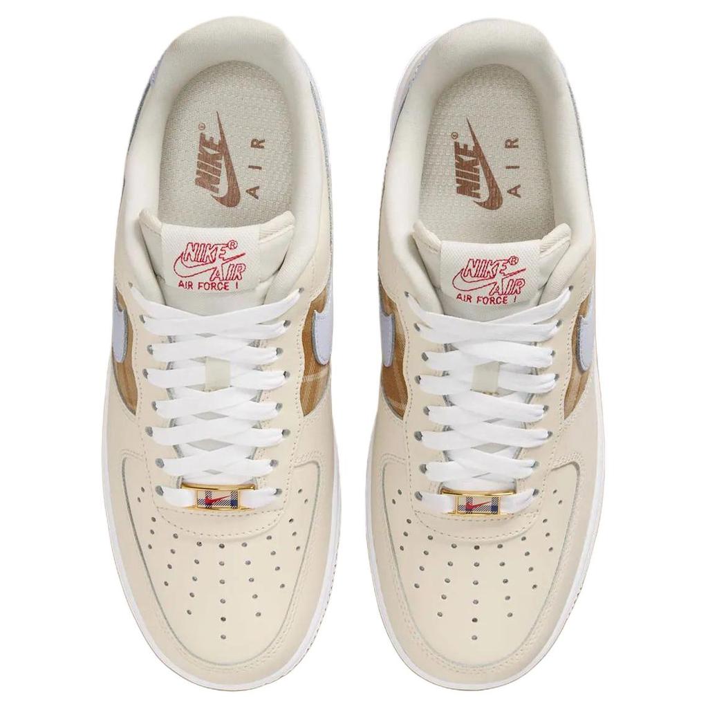 Nike Wmns Air Force 1 07 White Cream Plaid Retro IH7352-001