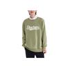 Skechers Letter Print Casual Crew Neck Pullover Long Sleeve American Sweatshirt Unisex sweatshirt Chrome-Green L323U075-01MX
