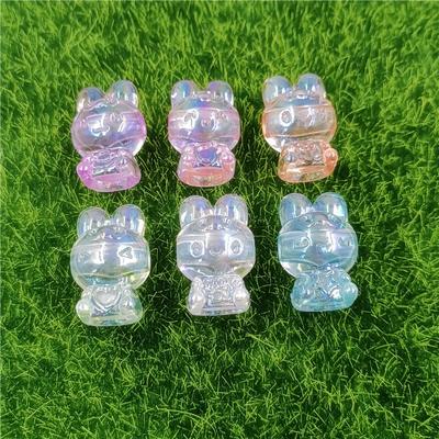 Vysoce kvalitní DIY Módní Ručně vyráběné Materiály Šperkové Doplňky Králík Volné Korálky UV Pokovené Oslnivý Přívěsek Transparentní Náramek Náhrdelník 5ks