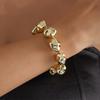 Light Luxury Metal Irregular Beaded CCB Necklace Geometric Special-shaped Ins Style Necklace Set