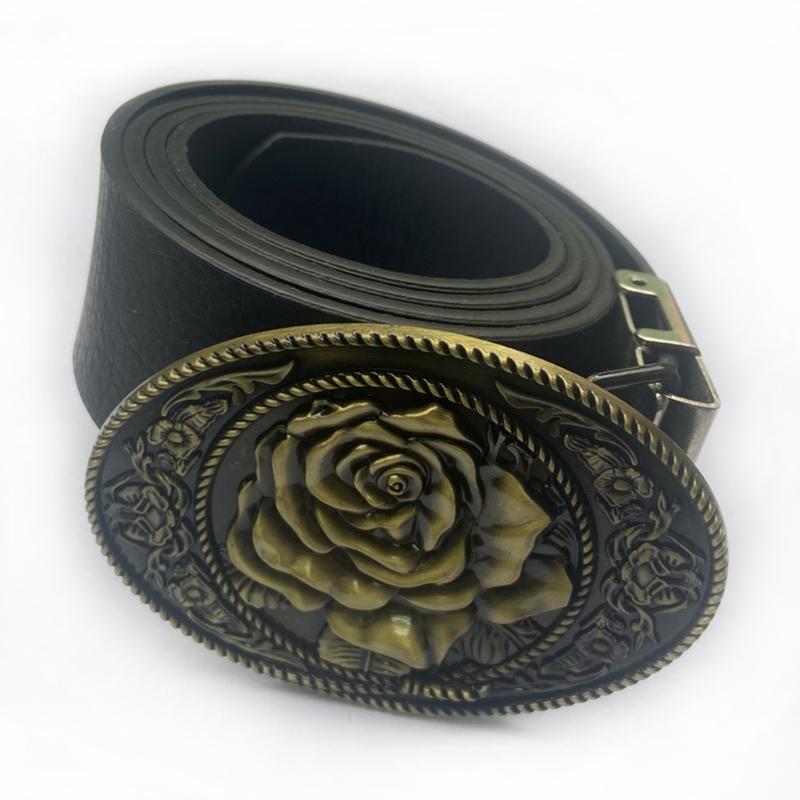 Středověké přezky na opasek s náhradní růží Westernový kovbojský styl