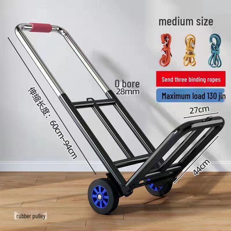 Compact Folding Luggage Cart for Groceries and Cargo