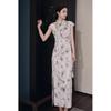 JK&JS Willow Branch Print Modern Qipao Dress