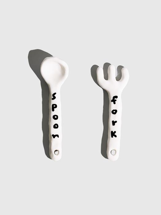 walwalstudio spoon & fork spoon rest (2 types) spoon spoon rest + ribbon gift wrapping