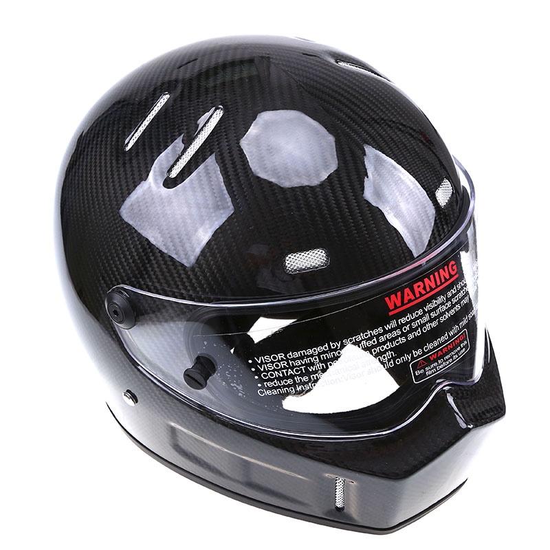 

Мотоциклетный шлем Лассовое волокно Настоящее углеродное волокно Черный Шлем для квадроцикла Для скутера Электромотоцикла