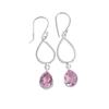 Morganite Gemstone 925 Sterling Silver Jewelry Handmade Statement Earrings1.90" EE-16-11